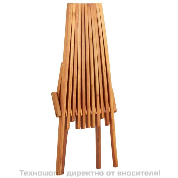 Сгъваеми градински шезлонги, 2 бр, акация масив