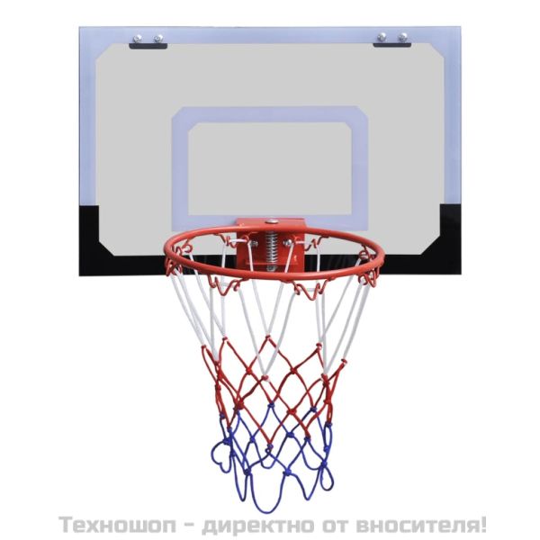 Мини баскетболен кош за закрито в комплект с топка и помпа