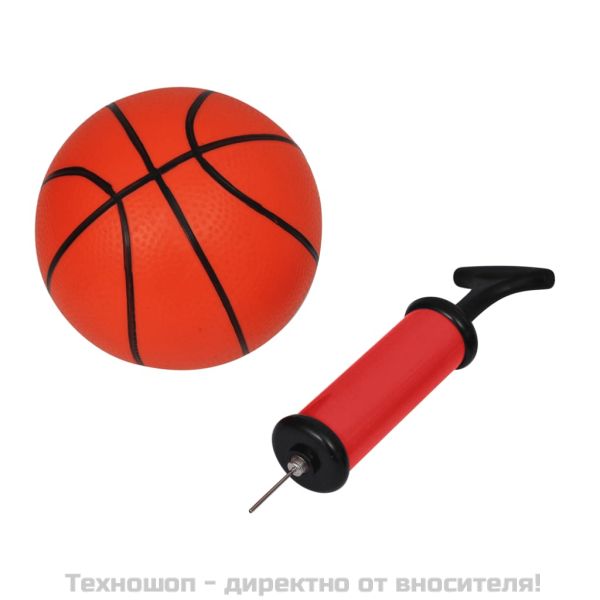 Мини баскетболен кош за закрито в комплект с топка и помпа