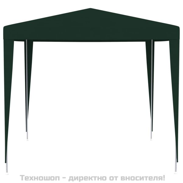 Професионална парти шатра, 2,5x2,5 м, зелена, 90 г/м²