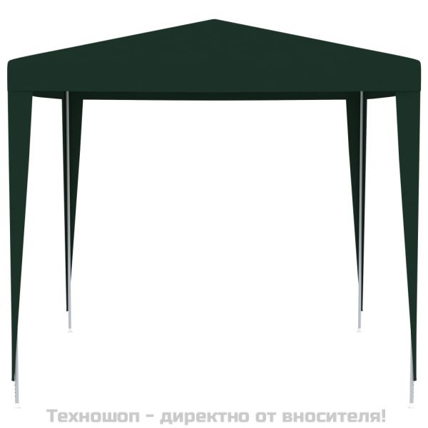 Професионална парти шатра, 2,5x2,5 м, зелена, 90 г/м²