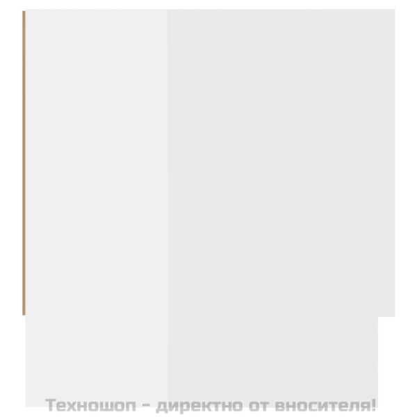 Гардероб, бял гланц, 100x32,5x35 см, инженерно дърво