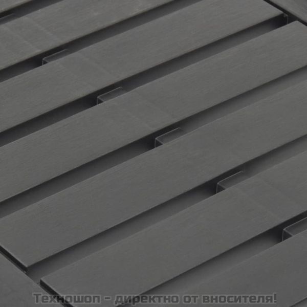 Градинска маса, антрацит, 78x55x38 см, пластмаса