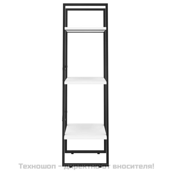 Стелаж за съхранение, бял, 60x30x105 см, инженерно дърво