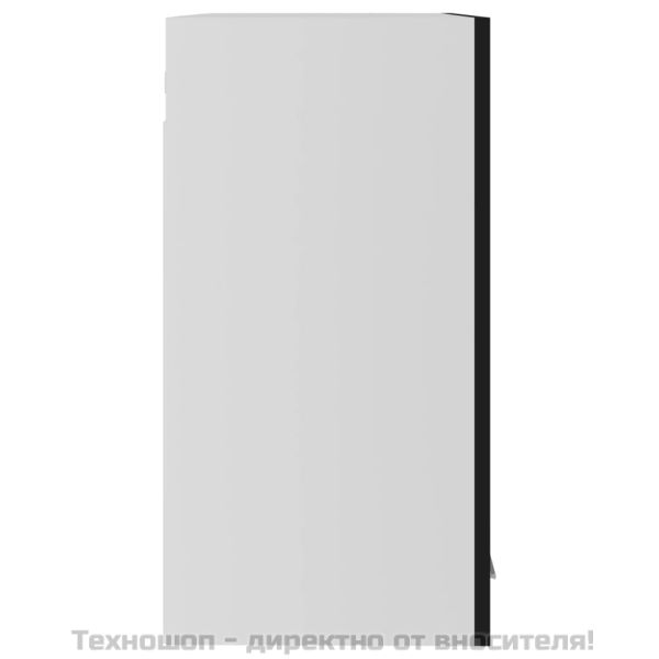 Висящ стъклен шкаф "Lyon", черен, 60x31x60 см, инженерно дърво