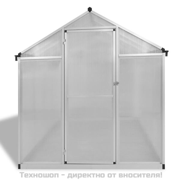 Подсилена алуминиева оранжерия с опорна рамка 4,6 м²