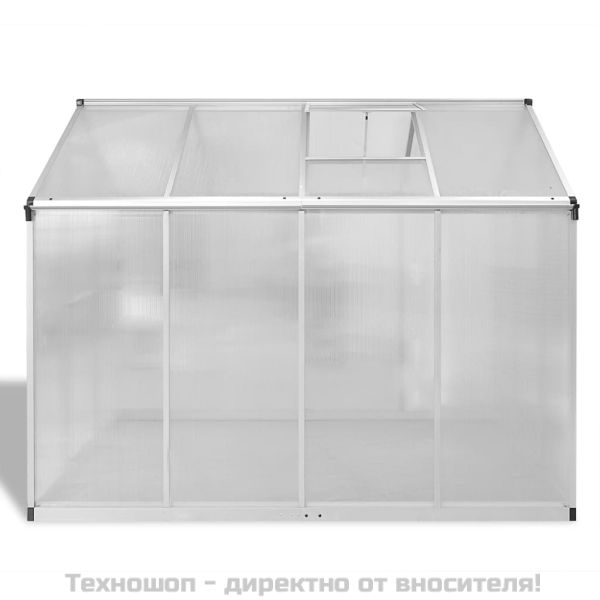 Подсилена алуминиева оранжерия с опорна рамка 4,6 м²