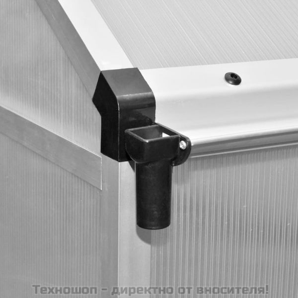 Подсилена алуминиева оранжерия с опорна рамка 4,6 м²