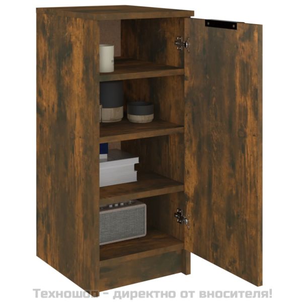 Шкаф за обувки, опушен дъб, 30x35x70 см, инженерно дърво