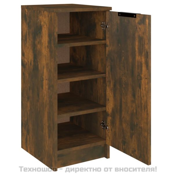 Шкаф за обувки, опушен дъб, 30x35x70 см, инженерно дърво