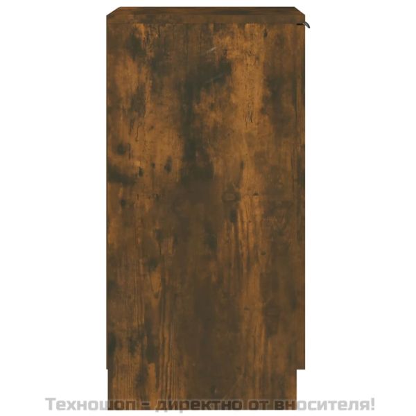 Шкаф за обувки, опушен дъб, 30x35x70 см, инженерно дърво