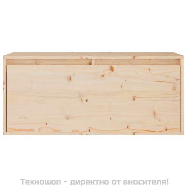 Стенен шкаф, 80x30x35 см, борово дърво масив