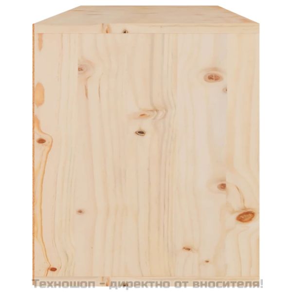 Стенен шкаф, 80x30x35 см, борово дърво масив