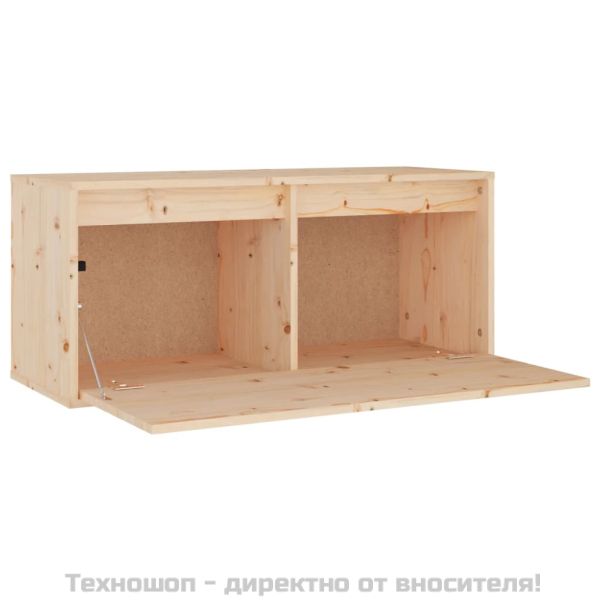 Стенен шкаф, 80x30x35 см, борово дърво масив
