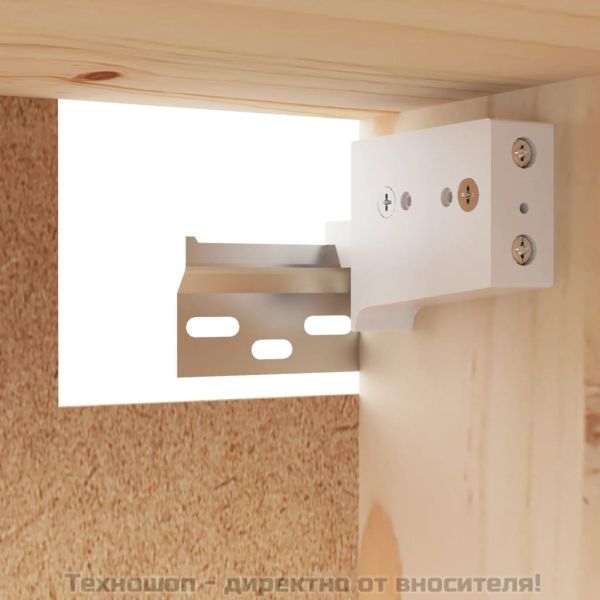 Стенен шкаф, 80x30x35 см, борово дърво масив