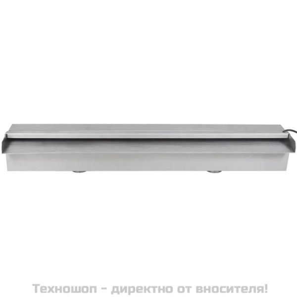 Правоъгълен фонтан за басейн, LED, неръждаема стомана, 60 см