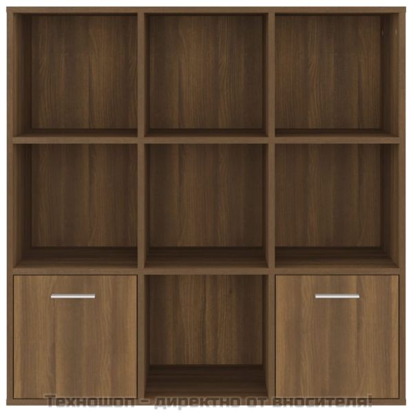 Библиотека, кафяв дъб, 98x30x98 см