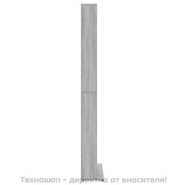 Етажерка за дискове сив сонома 102x23x177,5 см инженерно дърво