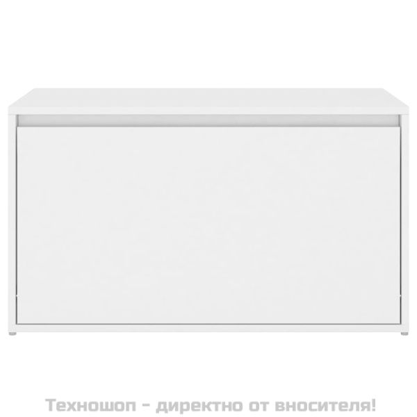 Пейка за коридор, 80x40x45 см, бяла, инженерно дърво