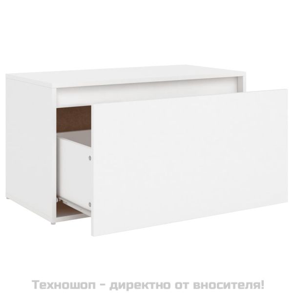 Пейка за коридор, 80x40x45 см, бяла, инженерно дърво