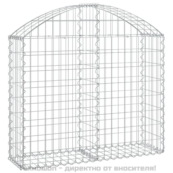 Дъговидна габионна кошница 100x30x80/100 см поцинковано желязо