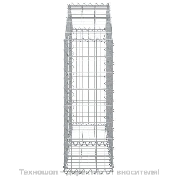 Дъговидна габионна кошница 100x30x80/100 см поцинковано желязо