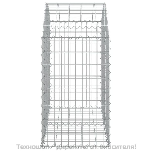 Дъговидна габионна кошница 100x50x80/100 см поцинковано желязо