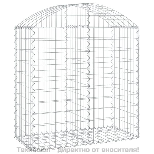Дъговидна габионна кошница 100x50x100/120 см поцинковано желязо