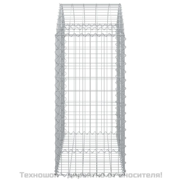 Дъговидна габионна кошница 100x50x100/120 см поцинковано желязо