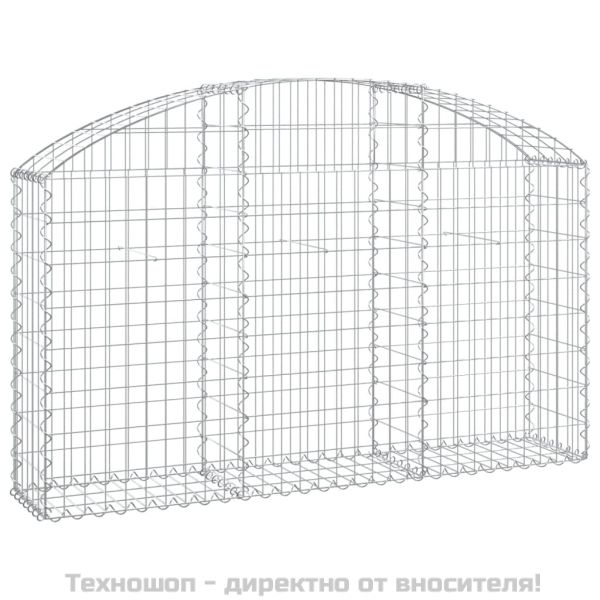 Дъговидна габионна кошница 150x30x80/100 см поцинковано желязо