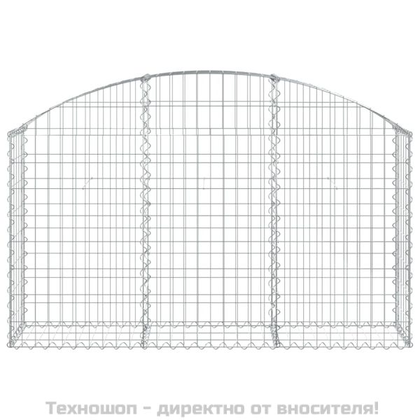 Дъговидна габионна кошница 150x30x80/100 см поцинковано желязо