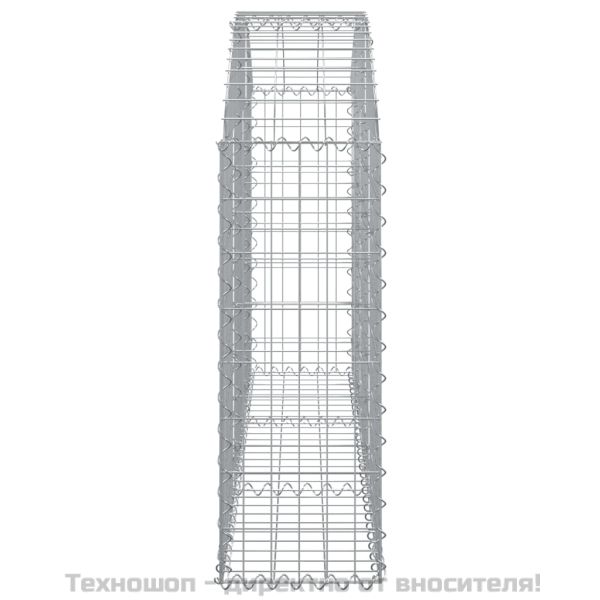 Дъговидна габионна кошница 150x30x80/100 см поцинковано желязо
