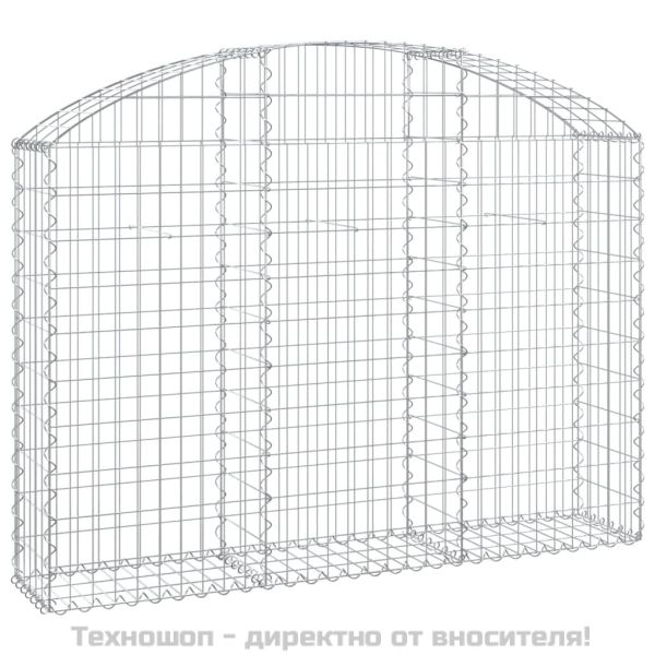 Дъговидна габионна кошница 150x30x100/120 см поцинковано желязо