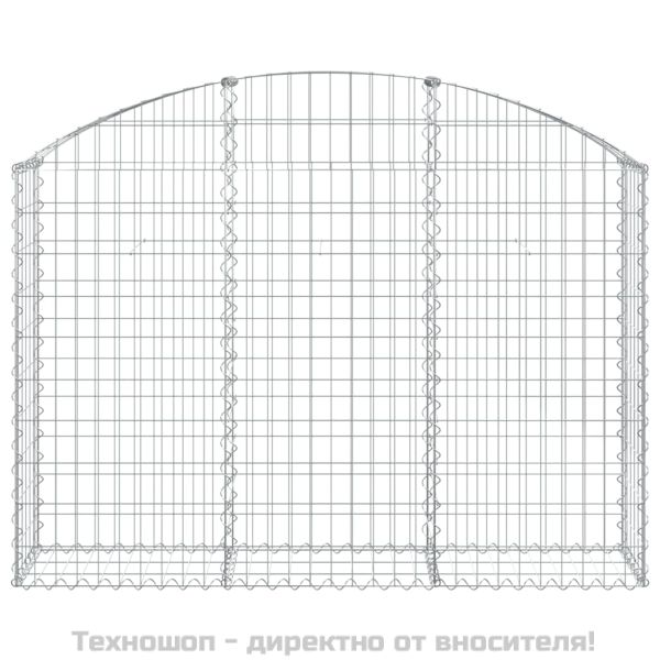 Дъговидна габионна кошница 150x30x100/120 см поцинковано желязо