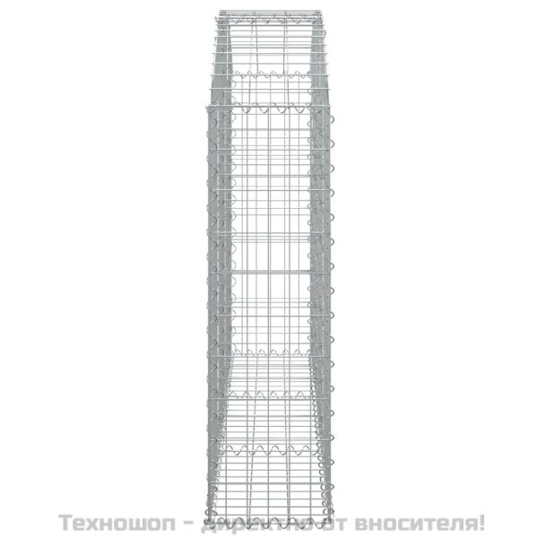 Дъговидна габионна кошница 150x30x100/120 см поцинковано желязо