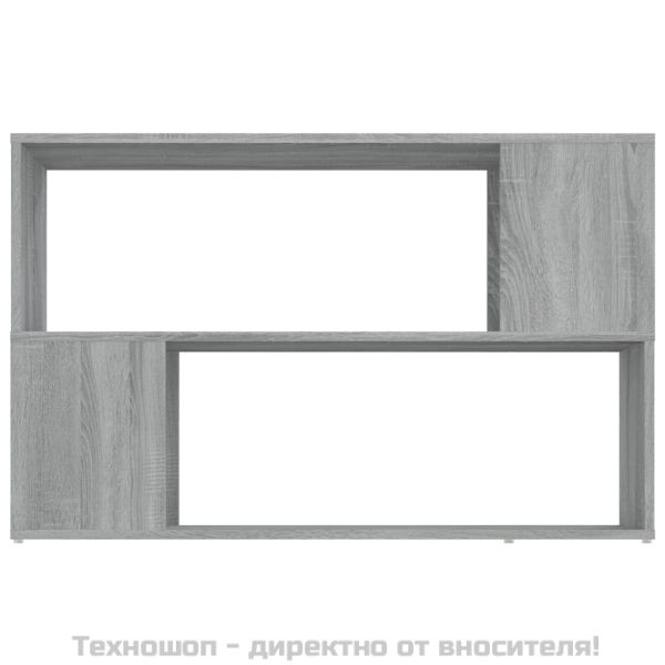 Библиотека, сив сонома, 100x24x63 см, инженерно дърво