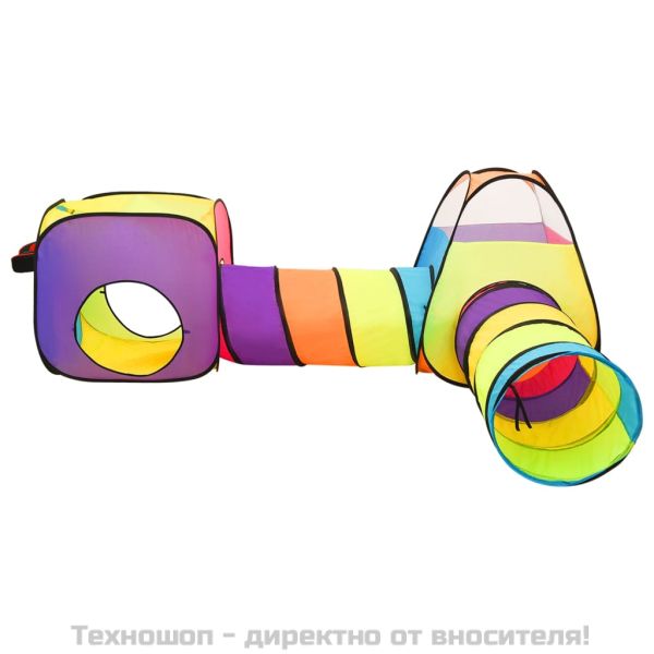 Детска палатка за игра, многоцветна, 190x264x90 см