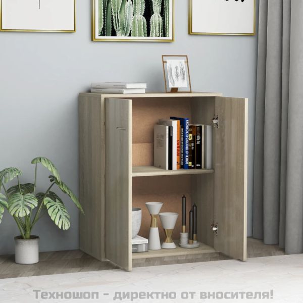 Бюфет, дъб сонома, 60x30x75 см, инженерно дърво