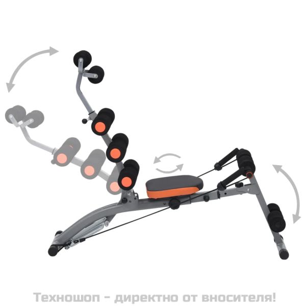 Г-образен коремен тренажор с ластици