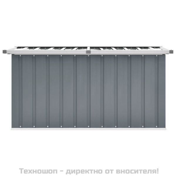 Градински сандък за съхранение, сив, 129x67x65 см