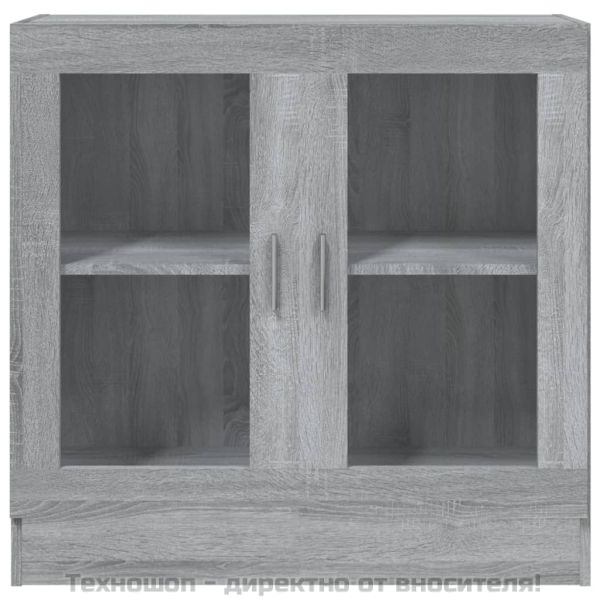 Шкаф витрина, сив сонома, 82,5x30,5x80 см, инженерно дърво