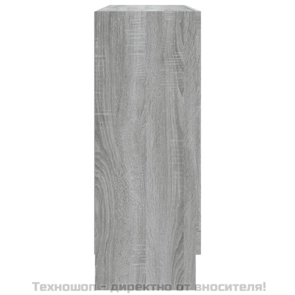 Шкаф витрина, сив сонома, 82,5x30,5x80 см, инженерно дърво