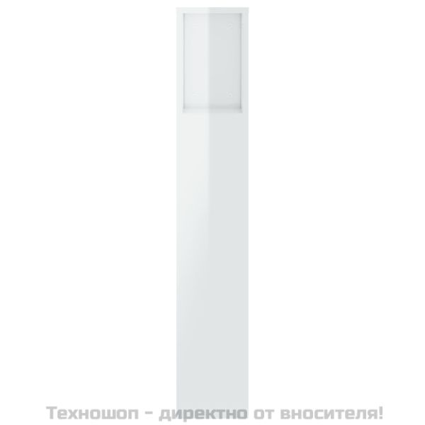 Табла за легло тип шкаф, бял гланц, 200x18,5x104,5 см