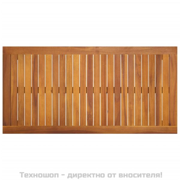 Градински трапезен комплект 3 части с възглавници акация масив