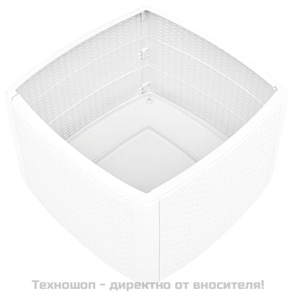 Странична маса, бяла, 54x54x36,5 см, пластмаса