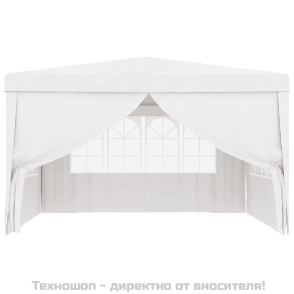 Професионална парти шатра със стени 4x4 м бяла 90 г/м²