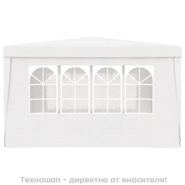 Професионална парти шатра със стени 4x4 м бяла 90 г/м²