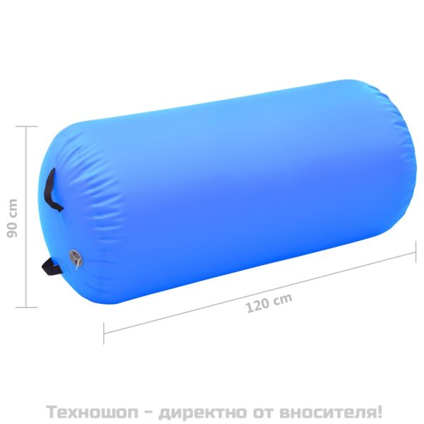 Надуваем гимнастически цилиндър с помпа 120x90 см PVC син