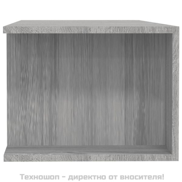 ТВ шкаф с LED осветление, сив сонома, 135x39x30 см