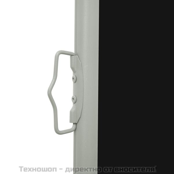 Прибираща се странична тента, 140x500 см, черна